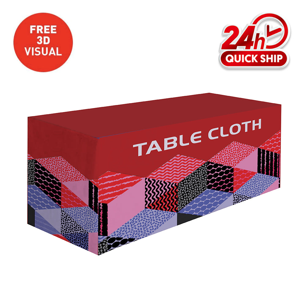 Premium Fitted Table Cover 600D (Full-Color Dye Sublimation, Full Bleed)
